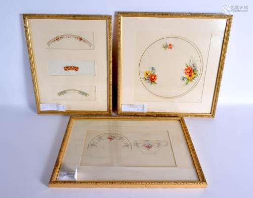 Ridgway framed watercolours of plate borders sent to printer...