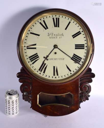 A VICTORIAN ENGLISH MAYES STREET OF MANCHESTER WALL CLOCK. 4...