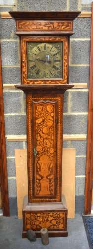 AN ANTIQUE MARQUETRY LONG CASE CLOCK by Thompson of Cirences...