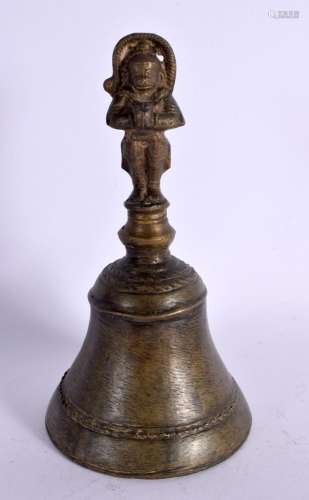 A 19TH CENTURY INDIAN BRONZE BUDDHISTIC MONKEY BELL. 20 cm h...