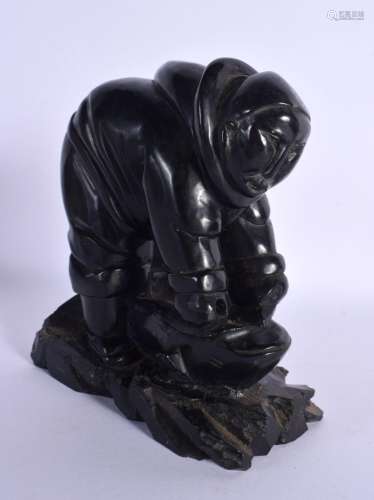 A RARE 19TH CENTURY NORTH WEST COAST HAIDA ARGILLITE TRIBAL ...