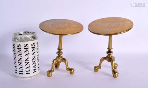 A VERY RARE PAIR OF MINIATURE GEORGE III BRONZE TABLES possi...
