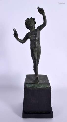 A 19TH CENTURY EUROPEAN GRAND TOUR BRONZE FIGURE OF BACCHUS ...