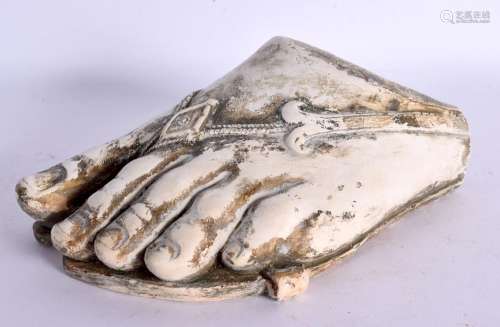 A GRAND TOUR STYLE PLASTER MODEL OF A ROMAN FOOT. 15 cm x 8 ...