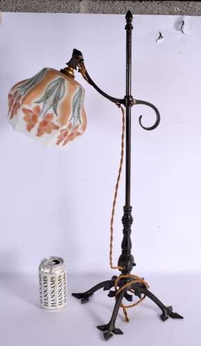 A RARE LARGE ART NOUVEAU STYLISH LAMP by W.A.S Benson. 63 cm...