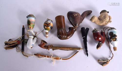 AN ANTIQUE TURKISH TOPHANE PIPE together with other assorted...