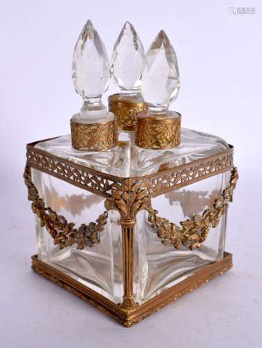 AN EARLY 20TH CENTURY FRENCH NEO CLASSICAL TRIPLE GLASS SCEN...