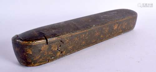 AN 18TH/19TH CENTURY INDIAN PERSIAN LACQUERED SLIDING LACQUE...