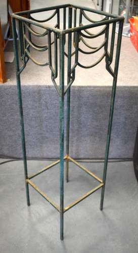 A LOVELY MID CENTURY ART DECO STYLE BRONZE STAND of stylised...
