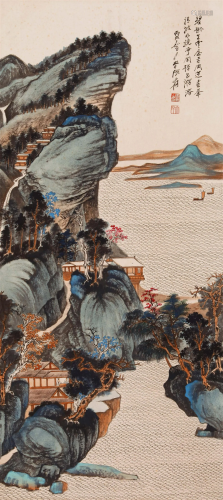 THE CHINESE PAINTING OF XI RIVER, MARKED BY ZHANGDAQIAN