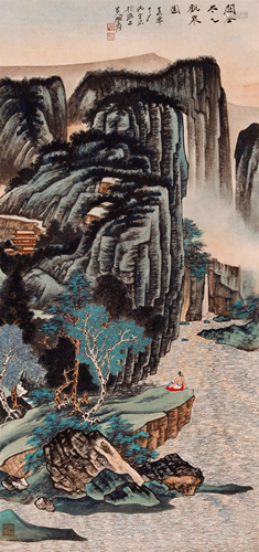 THE CHINESE PAINTING OF SPRING, MARKED BY ZHANGDAQIAN