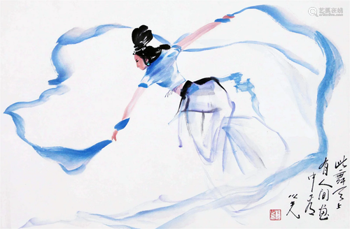 THE CHINESE PAINTING OF DANCE, MARKED BY YANGZHIGUANG