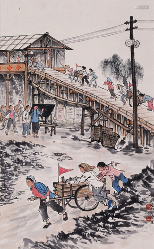 THE CHINESE PAINTING OF LABOUR, MARKED BY QIANSONGYAN