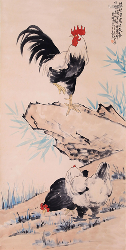 THE CHINESE PAINTING OF AUSPICIOUS, MARKED BY XUBEIHONG