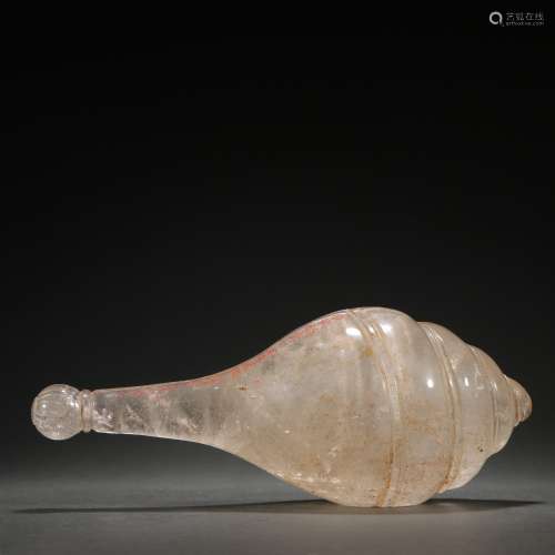 Qianlong Period of Chinese Qing Dynasty  Crystal Conch Ornam...