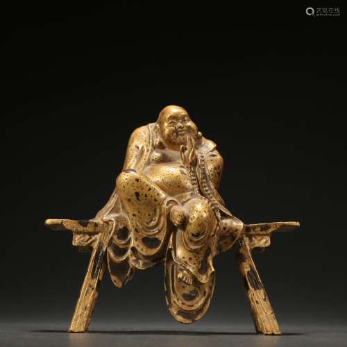 Chinese Qing Dynasty  Copper Buddha Ornament