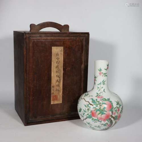 Chinese Qing Dynasty  雍正Famille Rose Luck and Longevity Pa...