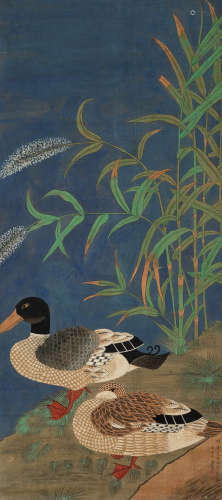 陈之佛 戊辰（1928）年作 花鸟 设色绢本 立轴