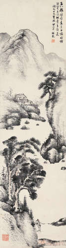 余绍宋 甲戌（1934）年作 山水 设色纸本 立轴