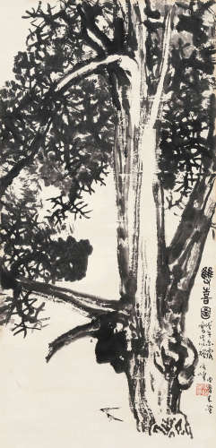 孙其峰 戊午（1978）年作 双喜图 水墨纸本 立轴