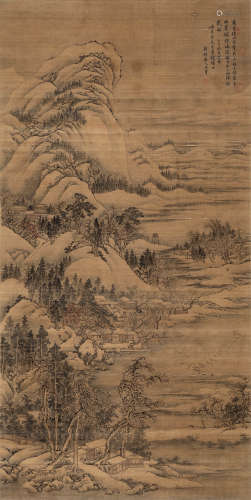 王翚 壬午（1702）年作 山水 水墨绢本 立轴