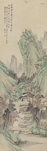 高简 庚辰（1700） 翠山隐居 设色纸本 立轴