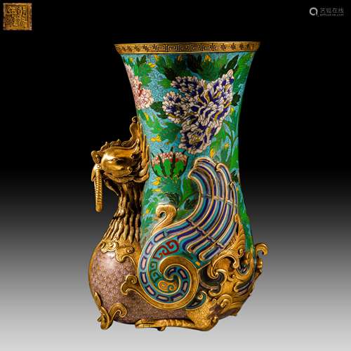 Qing Dynasty of China,Enamel Painted Cup Phoenix Shaped Flow...