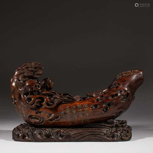 Qing Dynasty of China,Red Sandalwood Ornament