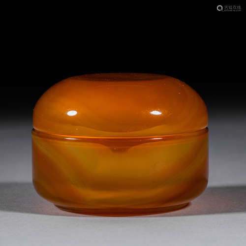 Qing Dynasty of China,Agate Covered Box