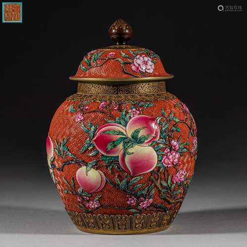 Qing Dynasty of China,Qianlong Coral-Red Ground Gold-Traced ...