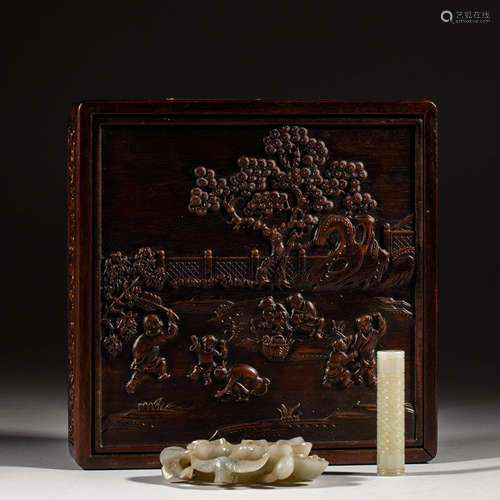 A Group Qing Dynasty of China,Hetian Jade Pen Washing