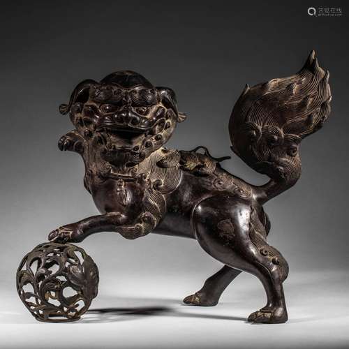 Ming Dynasty of China,Copper Lion Ornament