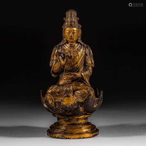 Liao Dynasty of China,Bronze Gilt Buddha Statue