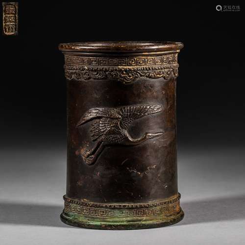 Ming Dynasty of China,Copper Pen Holder