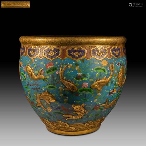 Qing Dynasty of China,Qianlong Cloisonne Jar