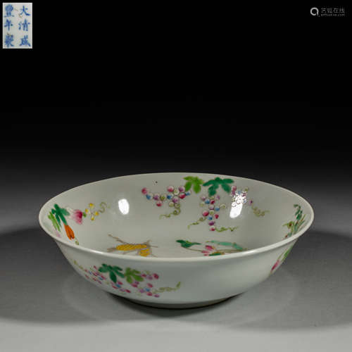 Qing Dynasty of China,Xianfeng Famille Rose Bowl