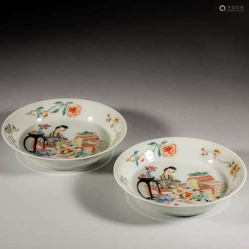 A Group Qing Dynasty of China,Yongzheng Famille Rose Porcela...