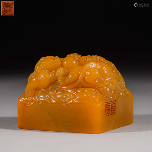 A Group Qing Dynasty of China, Field-Yellow Stone Seal