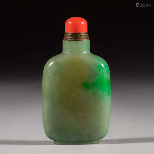 Qing Dynasty of China,Jadeite Snuff Bottle