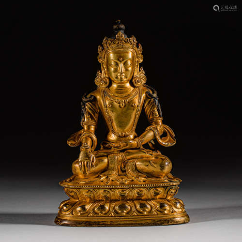 Qing Dynasty of China,Bronze Gilt Buddha Statue