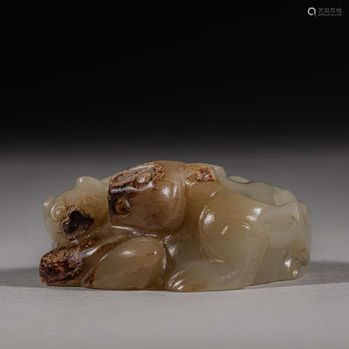 Han Dynasty of China, Hetian Jade Mother-Child Beast