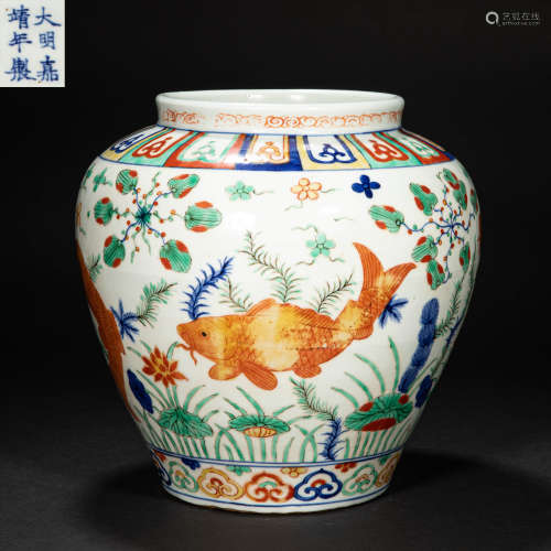 CHINESE MULTICOLORED JARS, MING DYNASTY