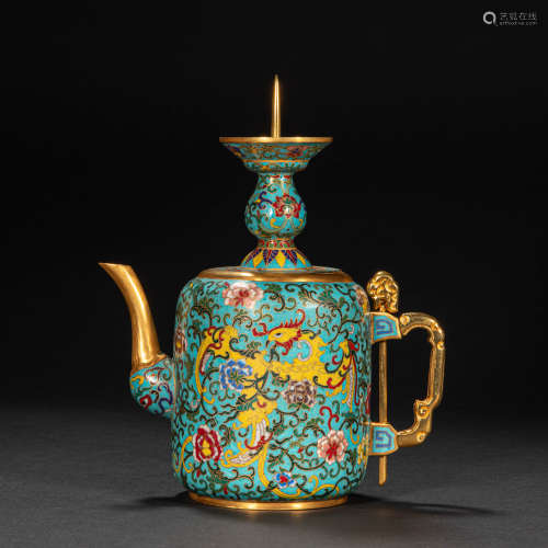 CHINESE CLOISONNÉ CANDLESTICK, QING DYNASTY
