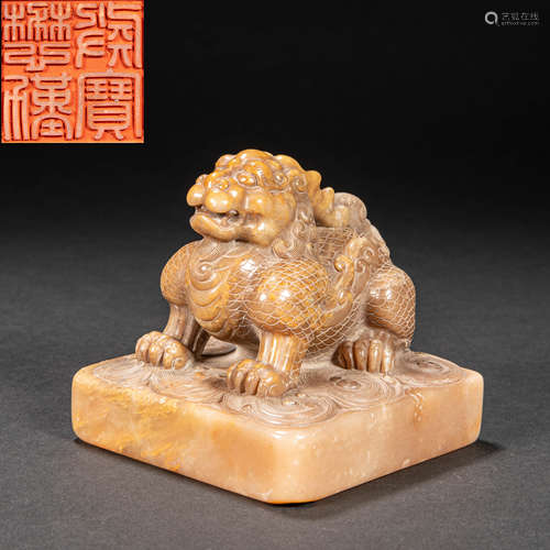 CHINESE SHOUSHAN STONE SEAL, QING DYNASTY