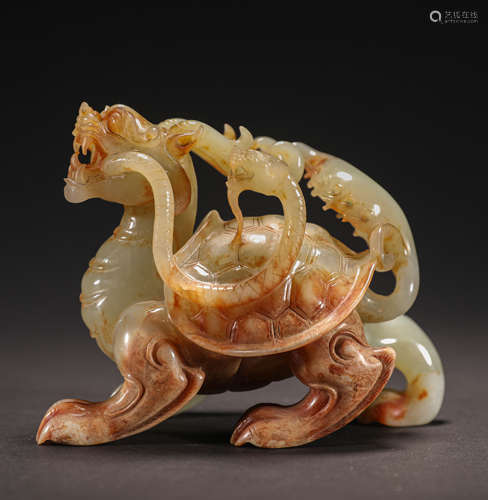 CHINESE HETIAN JADE  BEAST, HAN DYNASTY