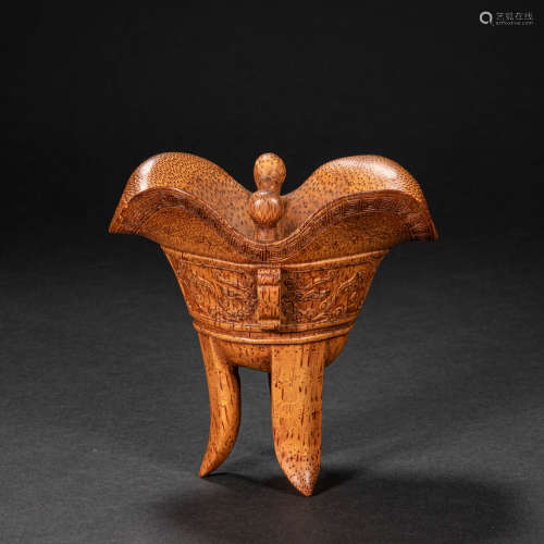 CHINESE BAMBOO CARVING CUP, QING DYNASTY