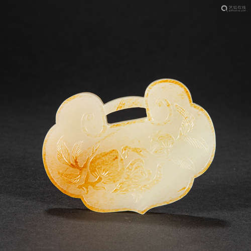 CHINESE HETIAN JADE LOCK, QING DYNASTY