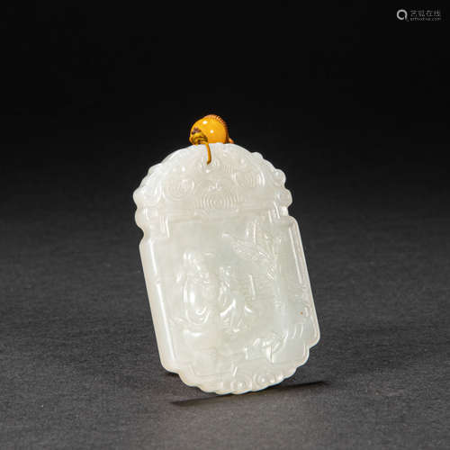 CHINESE HETIAN JADE  BRAND, QING DYNASTY