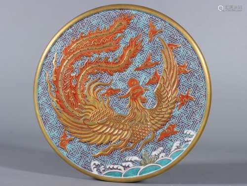 Chinese Qing Dynasty  Famille Rose Phoenix Flowers Pattern B...