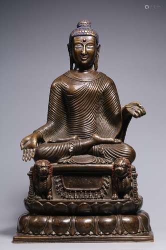 Chinese Qing Dynasty  Copper Buddha Ornament